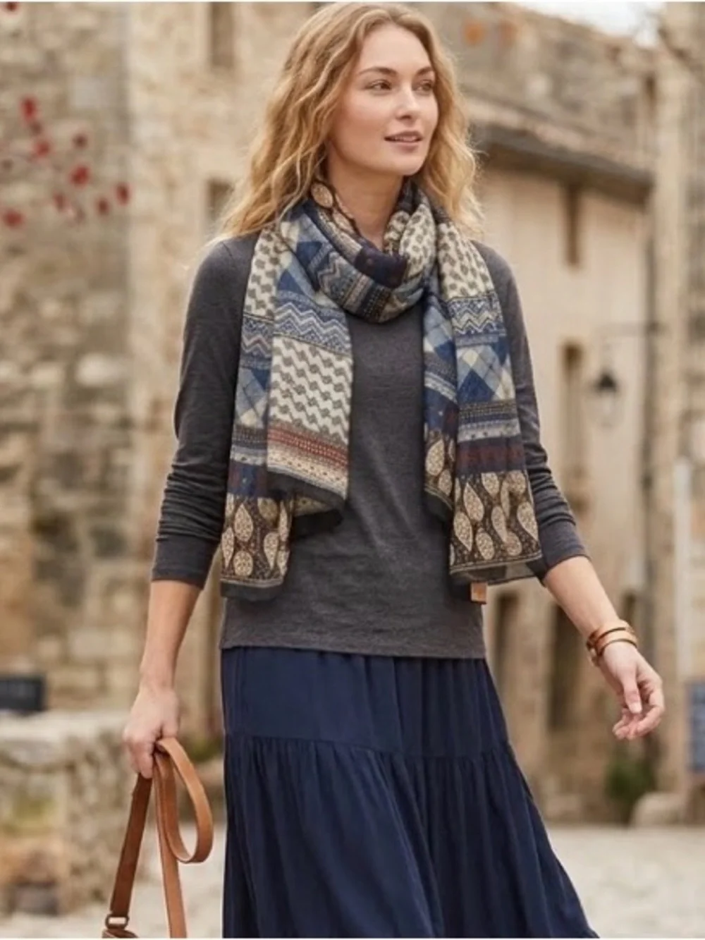 Gold Coast Womens Soft & Sheer Multi Pattern Lightweight Scarf SH3 Navy 70